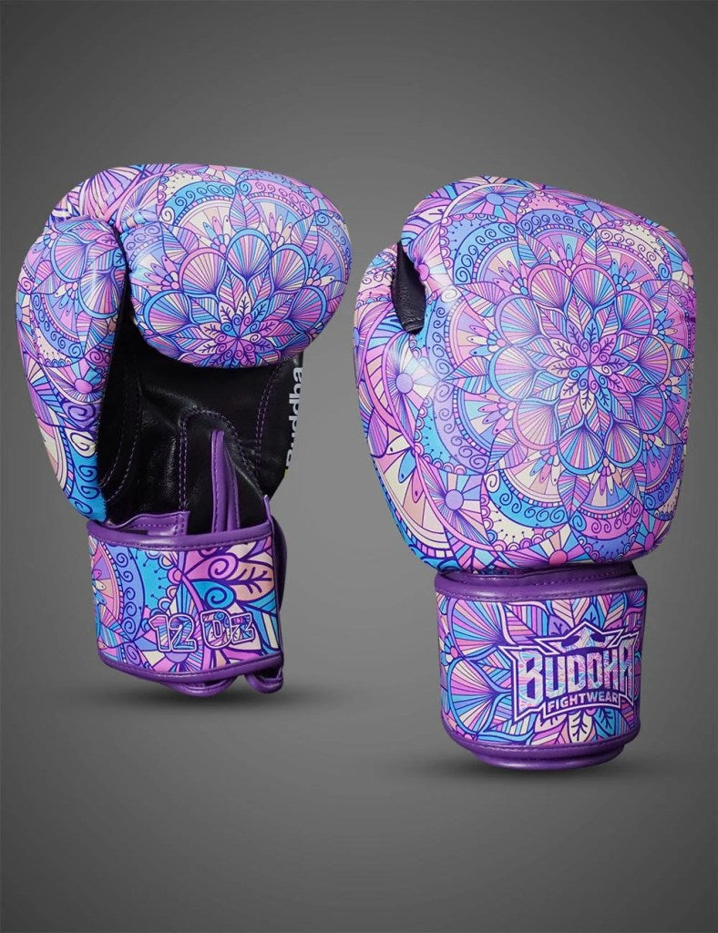Buddha Fight Wear Boxhandschuhe Mandala, rosa-lila