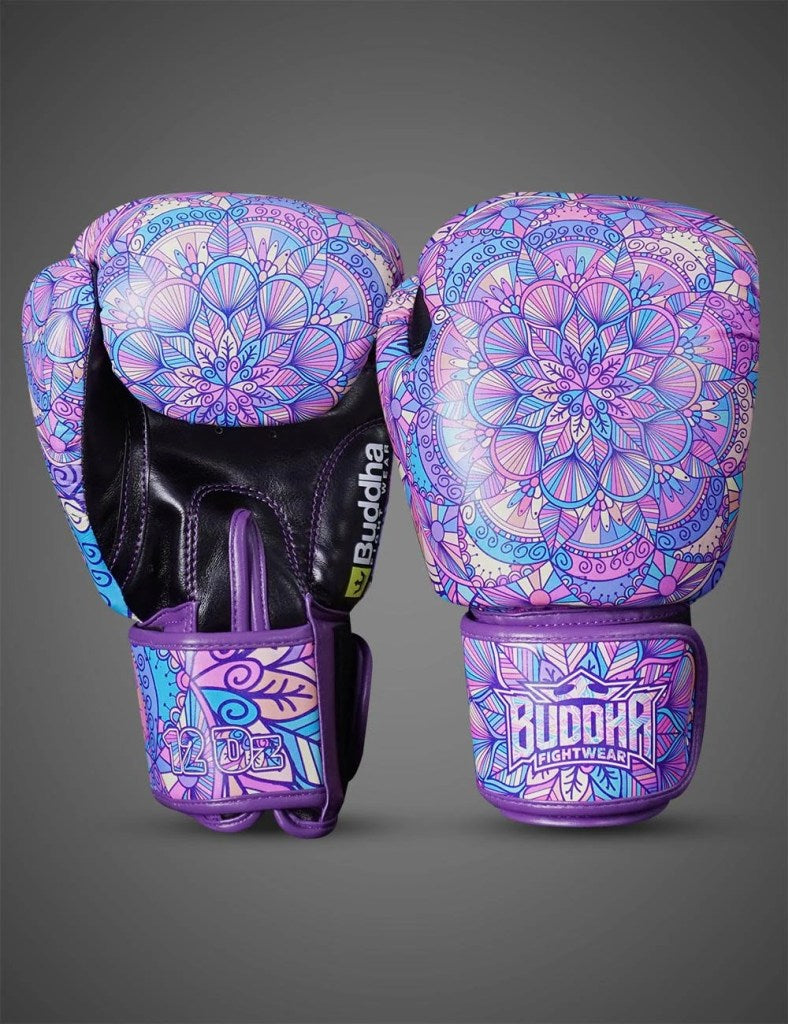 Buddha Fight Wear Boxhandschuhe Mandala, rosa-lila