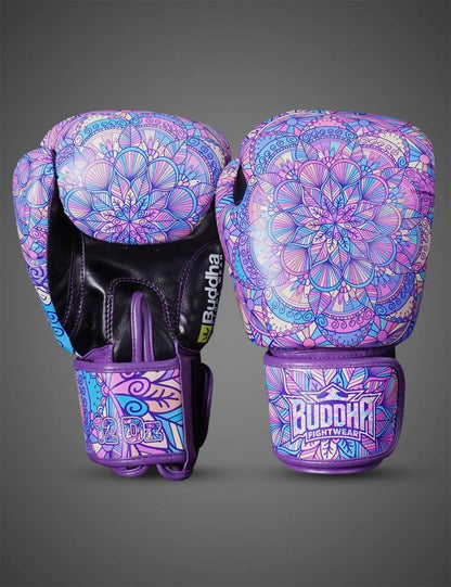 Buddha Fight Wear Boxhandschuhe Mandala, rosa-lila