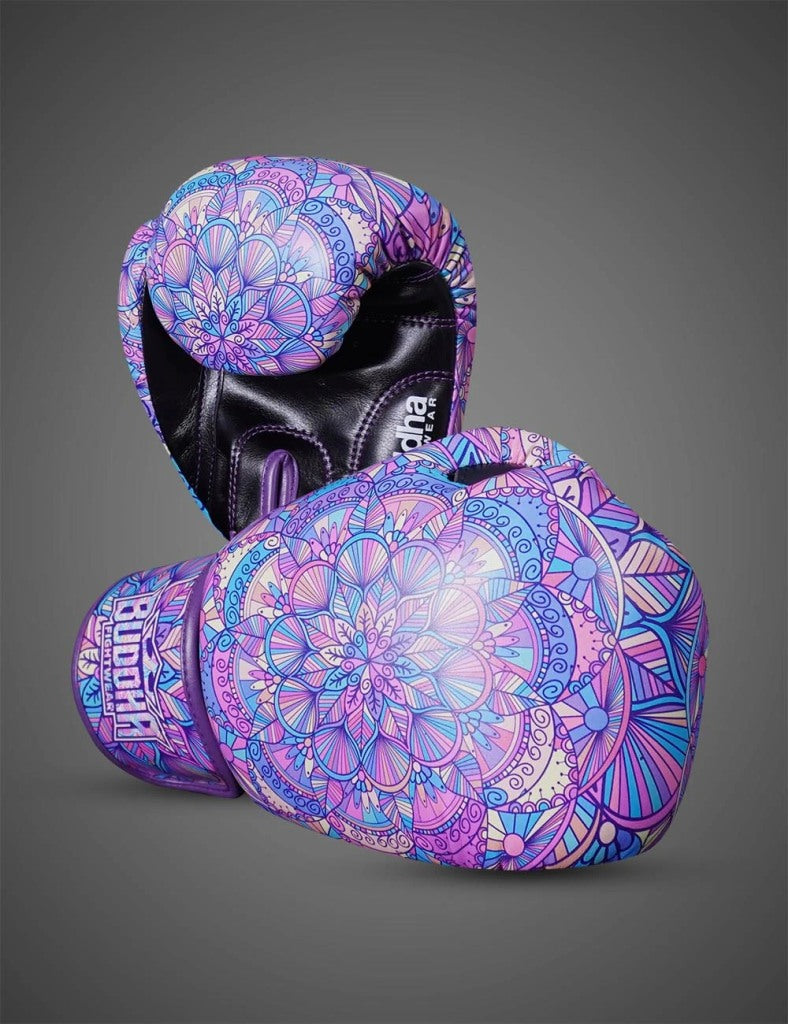 Buddha Fight Wear Boxhandschuhe Mandala, rosa-lila