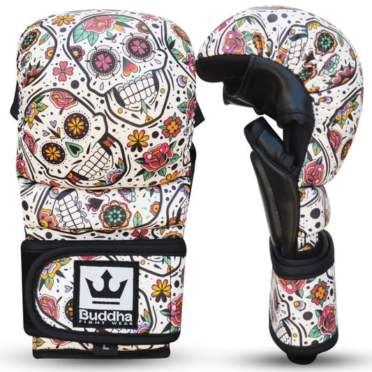 Buddha MMA Sparring Handschuhe Mexican, weiss