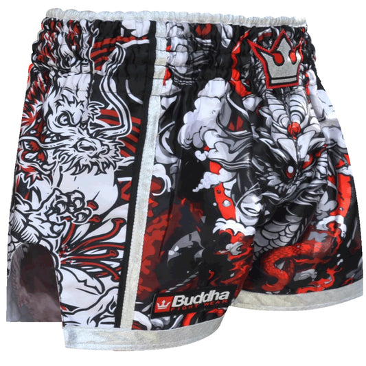 Buddha Muay Thai Shorts Dragon, rot
