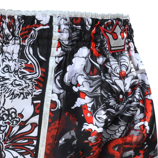 Buddha Muay Thai Shorts Dragon, rot
