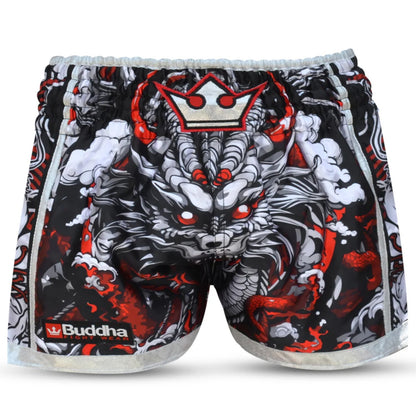 Buddha Muay Thai Shorts Dragon, rot