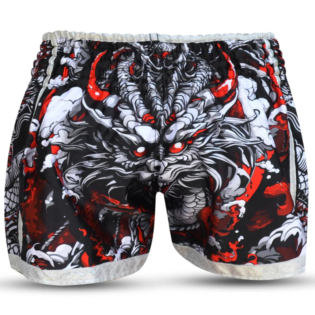 Buddha Muay Thai Shorts Dragon, rot