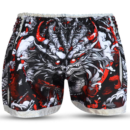 Buddha Muay Thai Shorts Dragon, rot