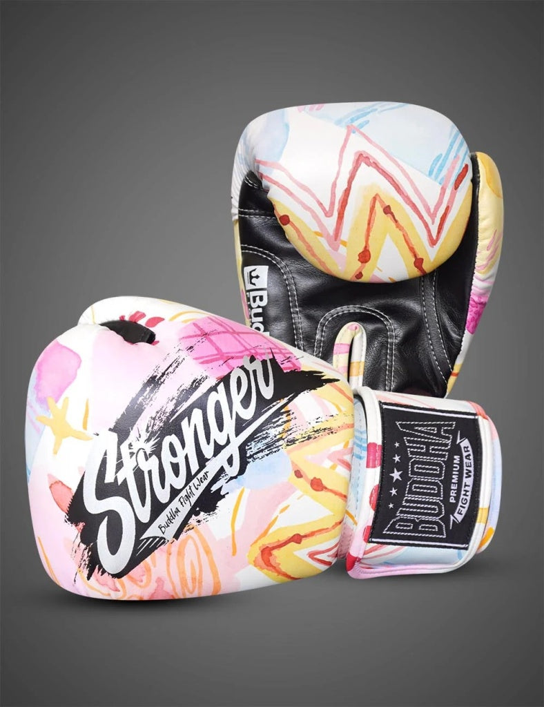 Buddha Fight Wear Boxhandschuhe Stronger, rosa-multi