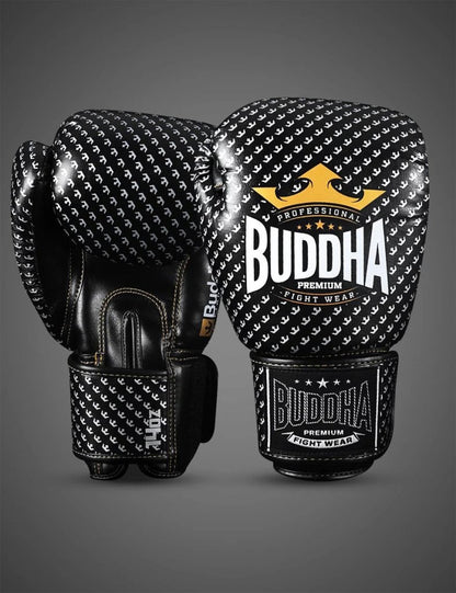 Buddha Fight Wear Boxhandschuhe Titanium, schwarz-schwarz