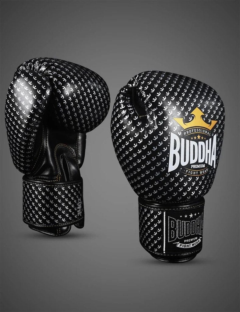 Buddha Fight Wear Boxhandschuhe Titanium, schwarz-schwarz