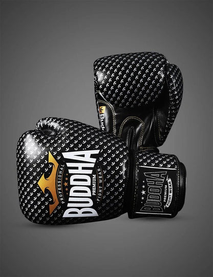 Buddha Fight Wear Boxhandschuhe Titanium, schwarz-schwarz