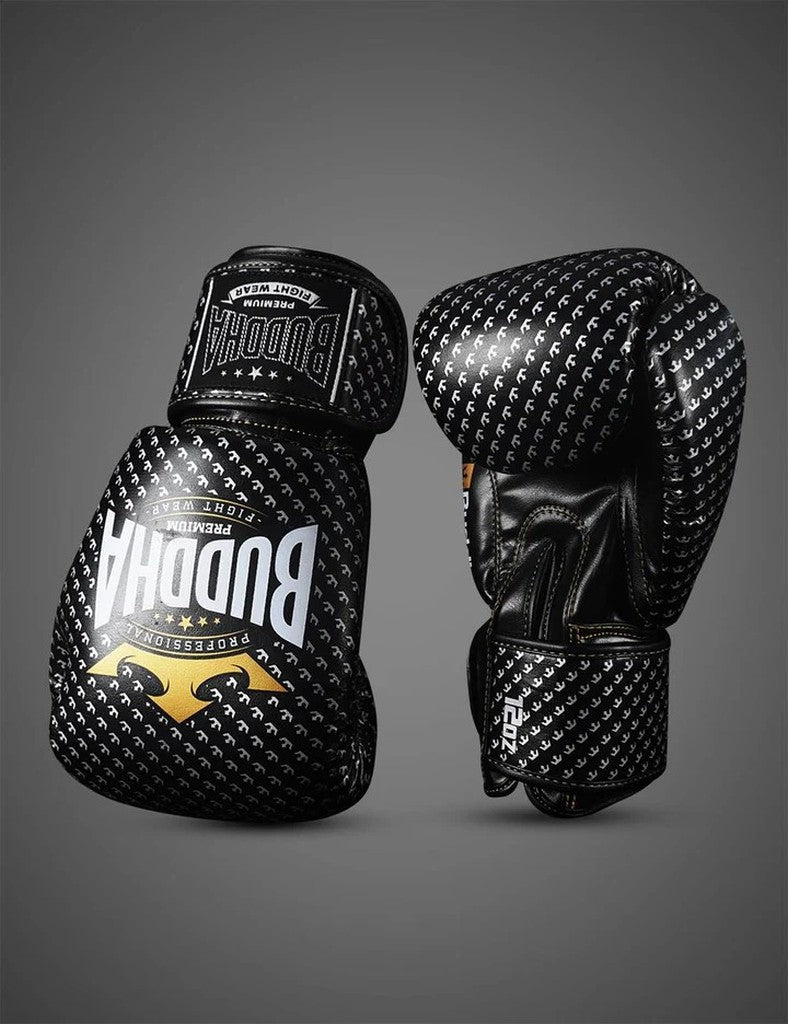 Buddha Fight Wear Boxhandschuhe Titanium, schwarz-schwarz
