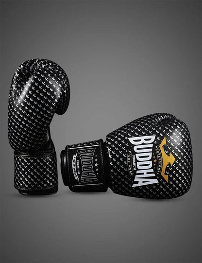 Buddha Fight Wear Boxhandschuhe Titanium, schwarz-schwarz