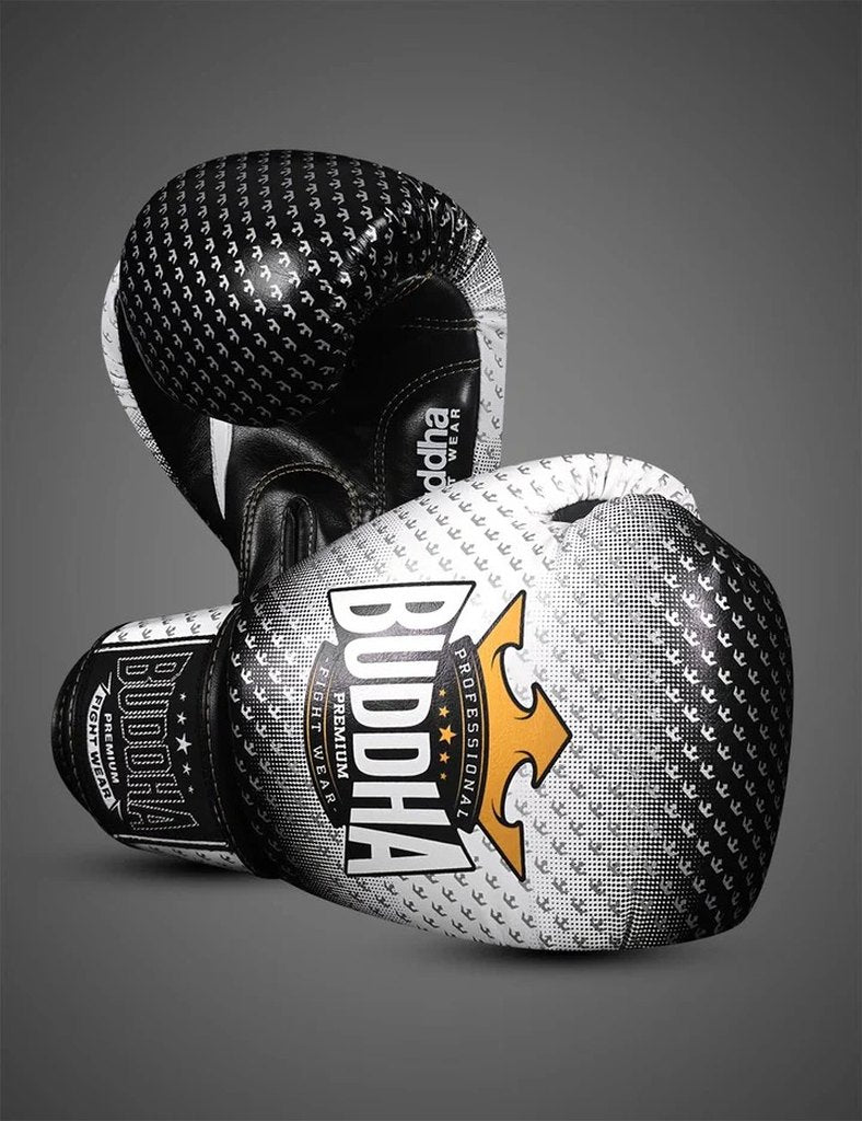Buddha Fight Wear Boxhandschuhe Titanium, weiss