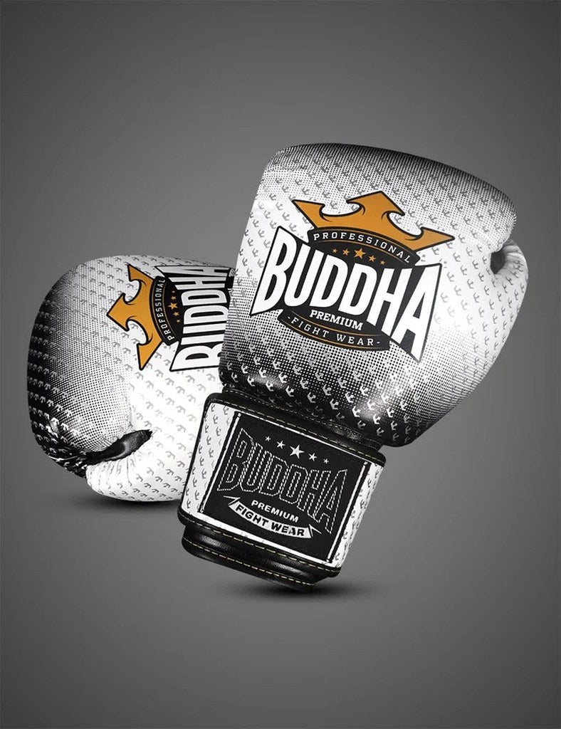 Buddha Fight Wear Boxhandschuhe Titanium, weiss