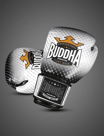 Buddha Fight Wear Boxhandschuhe Titanium, weiss