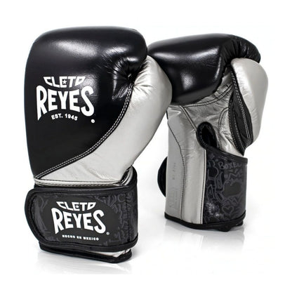 Cleto Reyes Boxhandschuhe High Precision, schwarz-silber
