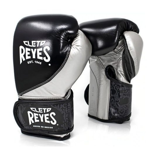 Cleto Reyes Boxhandschuhe High Precision, schwarz-silber