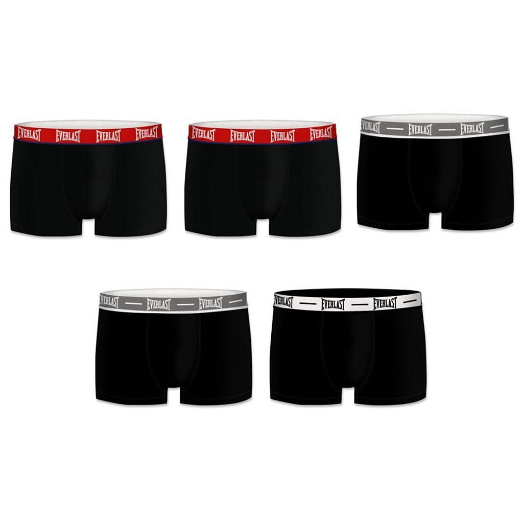 Everlast Herren Boxershorts 5er Pack, schwarz-mehrfarbig
