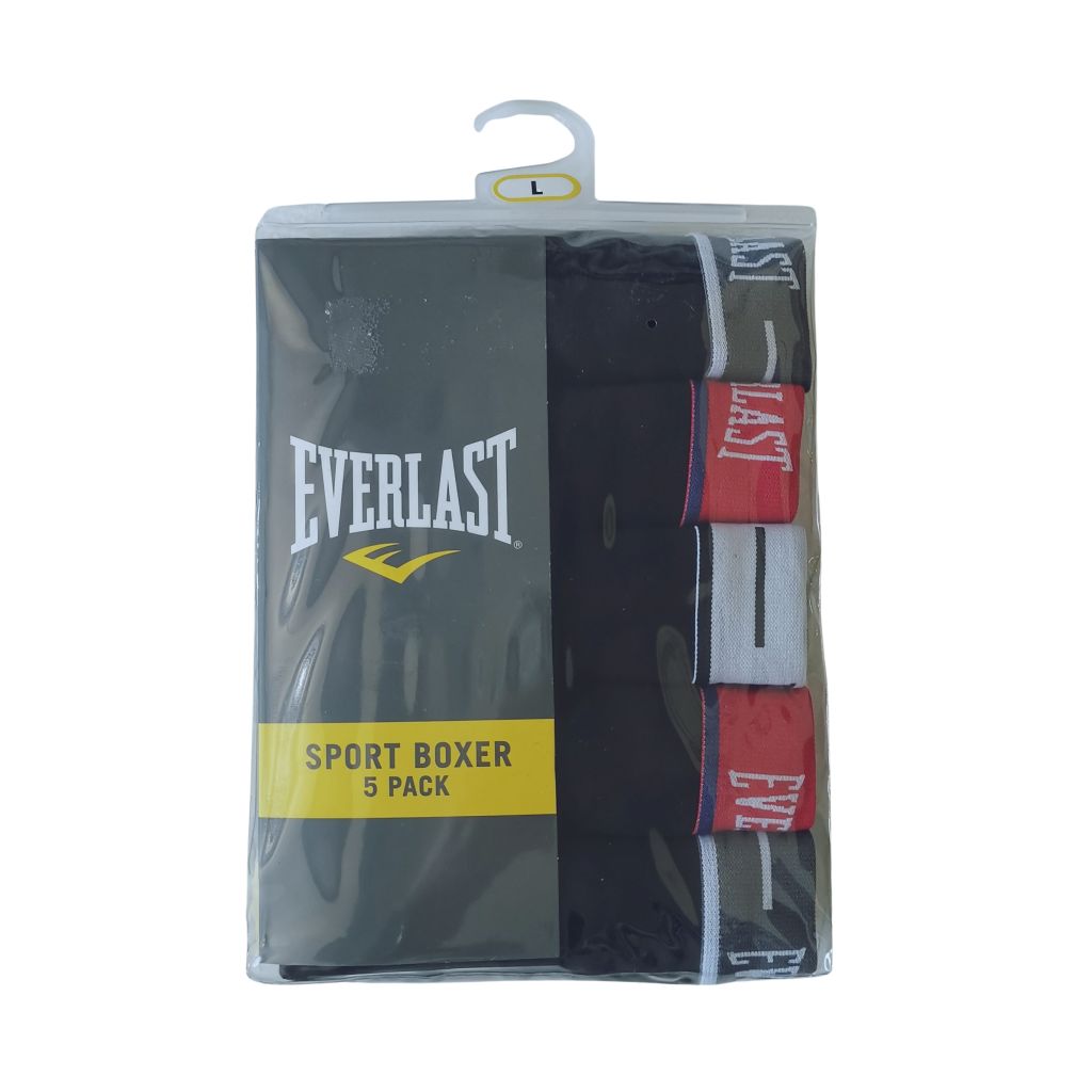 Everlast Herren Boxershorts 5er Pack, schwarz-mehrfarbig