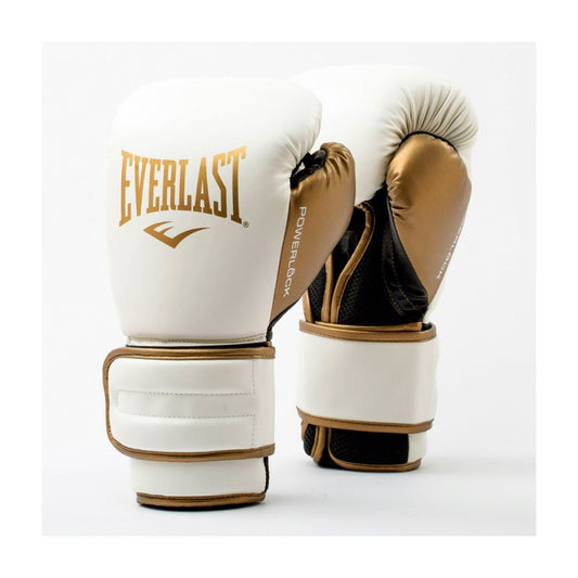 Everlast Boxhandschuhe Powerlock 2R Training, weiss-gold