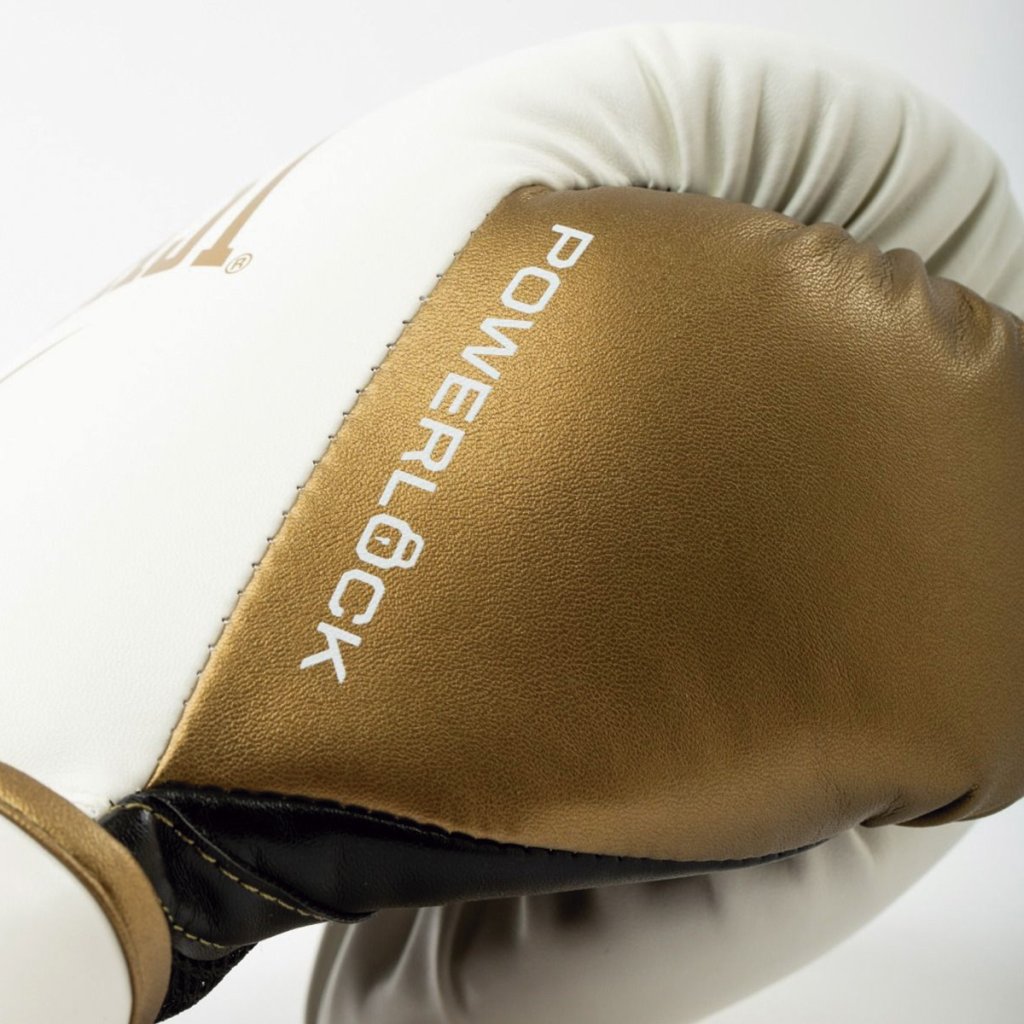 Everlast Boxhandschuhe Powerlock 2R Training, weiss-gold