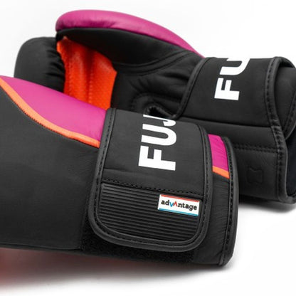 FUJIMAE Boxhandschuhe Advantage 3 QS Leather, schwarz-orange