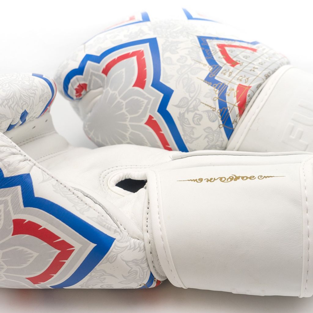 FUJIMAE Boxhandschuhe Sakyant 2 Leather, weiss-rot