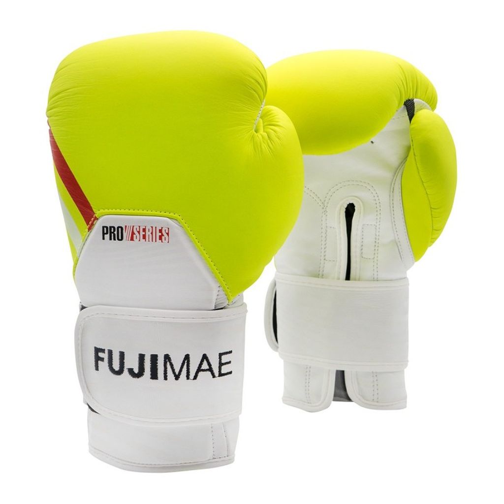 FUJIMAE Boxhandschuhe ProSeries 2.0 Leather, weiss-gelb