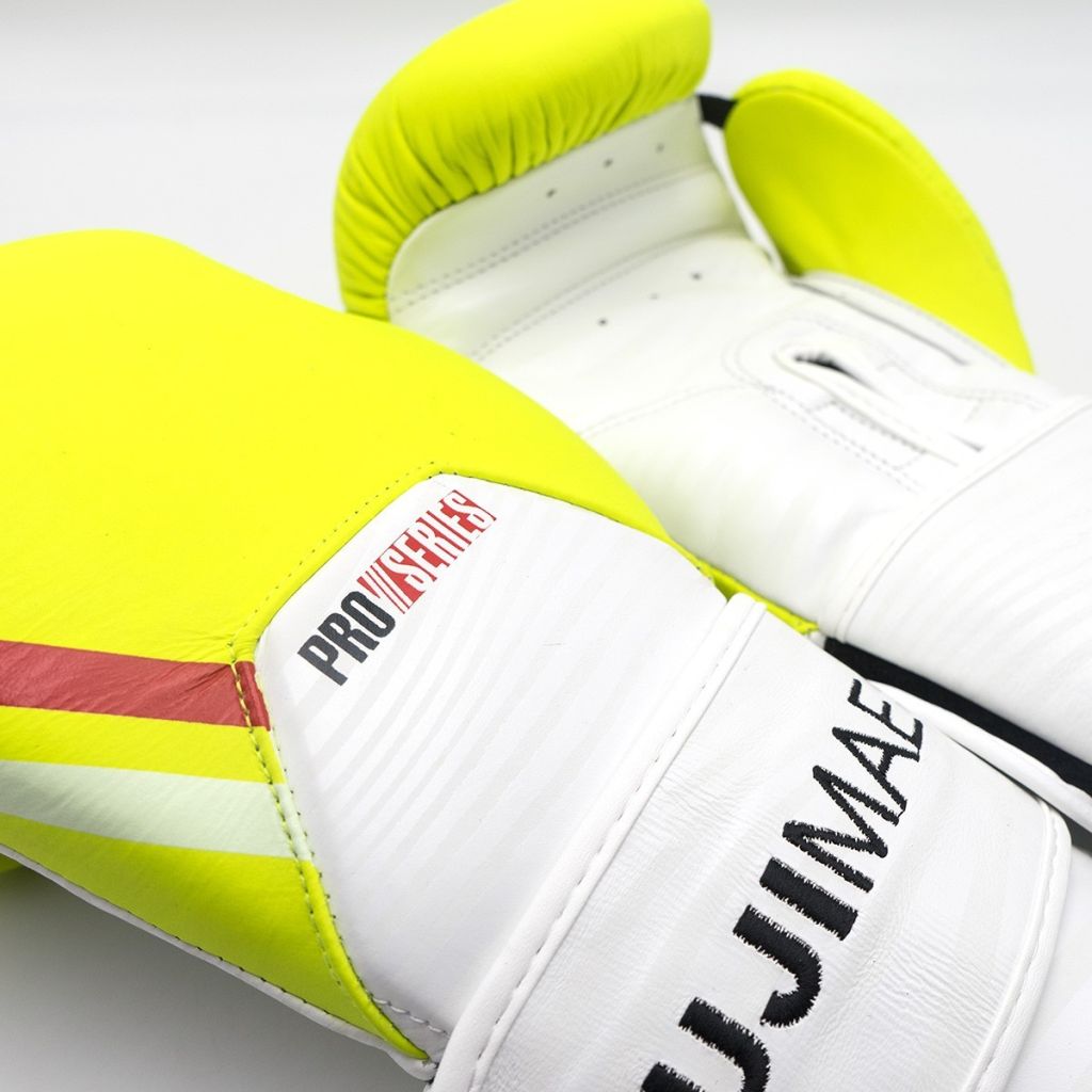 FUJIMAE Boxhandschuhe ProSeries 2.0 Leather, weiss-gelb