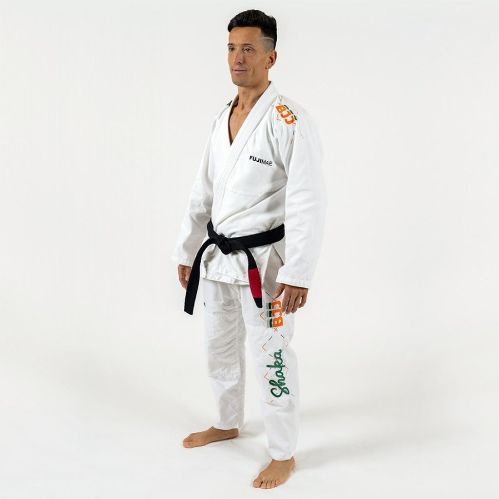 FUJIMAE BJJ Gi Shaka 2.0, weiss-gruen