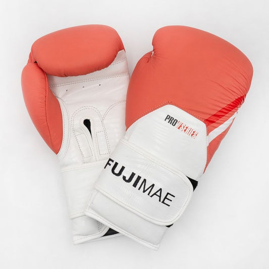 FUJIMAE Boxhandschuhe ProSeries 2.0 Leather, weiss-orange