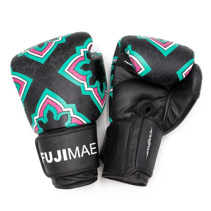FUJIMAE Boxhandschuhe SakYant Primeskin 2, schwarz-gruen