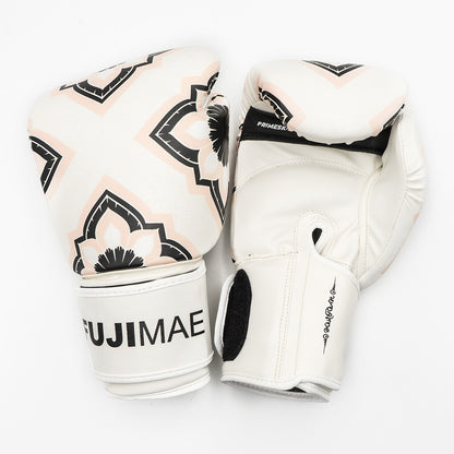FUJIMAE Boxhandschuhe SakYant Primeskin 2, weiss-rosa