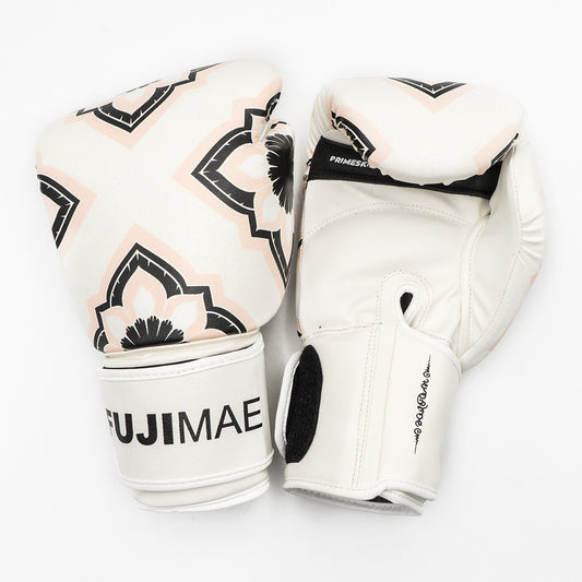 FUJIMAE Boxhandschuhe SakYant Primeskin 2, weiss-rosa