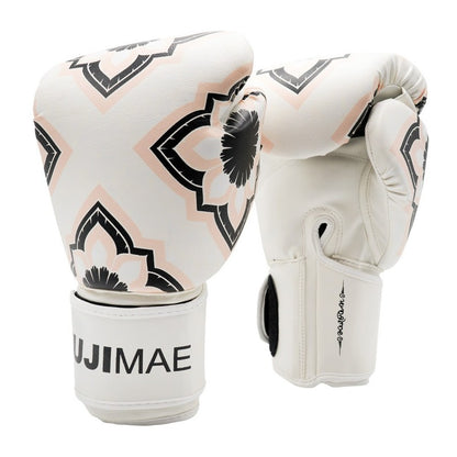 FUJIMAE Boxhandschuhe SakYant Primeskin 2, weiss-rosa