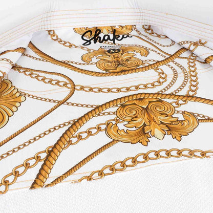 FUJIMAE BJJ Gi Shaka 21 QS, weiss-gold