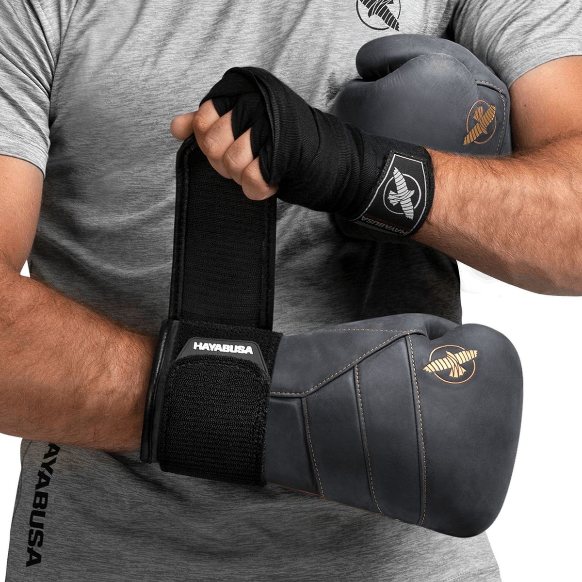 Hayabusa Boxhandschuhe T3 LX, vulkan-grau-gold