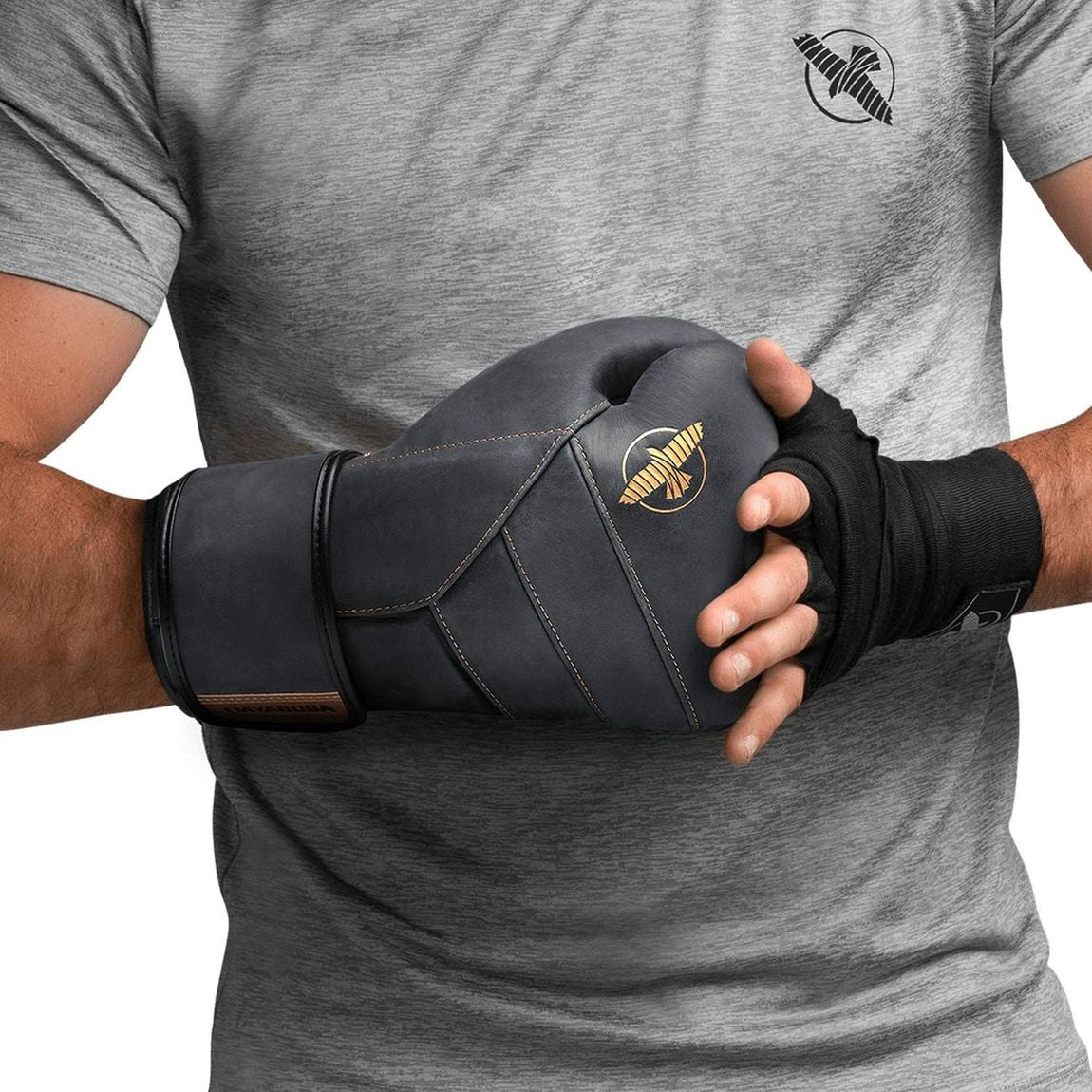 Hayabusa Boxhandschuhe T3 LX, vulkan-grau-gold
