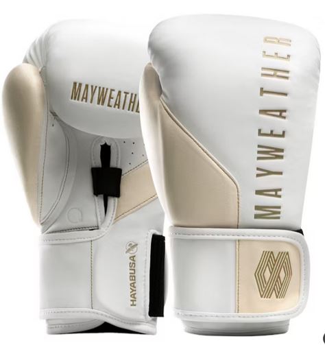 Hayabusa Boxhandschuhe Mayweather Champ, weiss-gold