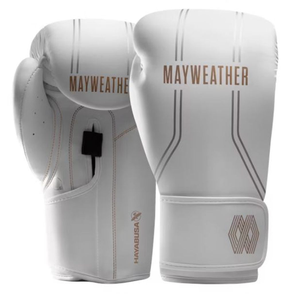 Hayabusa Boxhandschuhe Mayweather Contender, weiss-gold