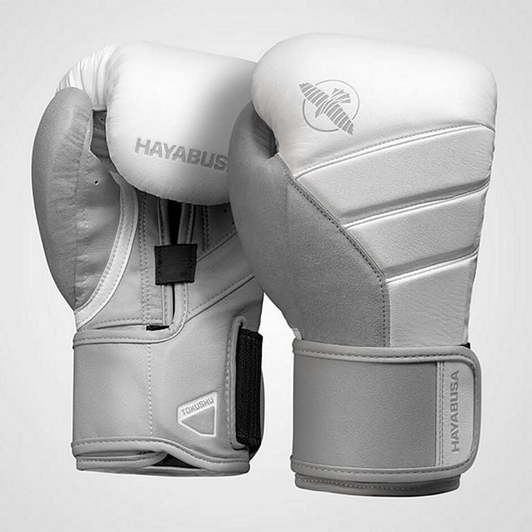 Hayabusa Boxhandschuhe T3, weiss-grau