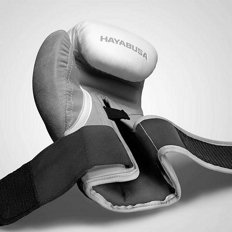 Hayabusa Boxhandschuhe T3, weiss-grau