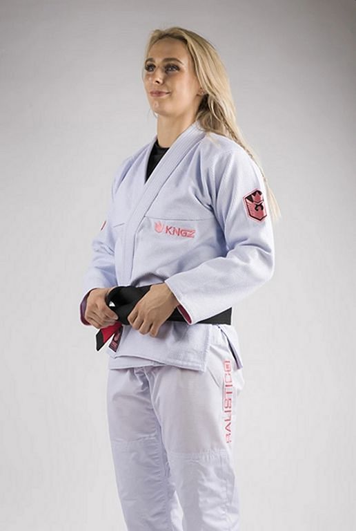Kingz Damen BJJ Gi Balistico 3.0, weiss