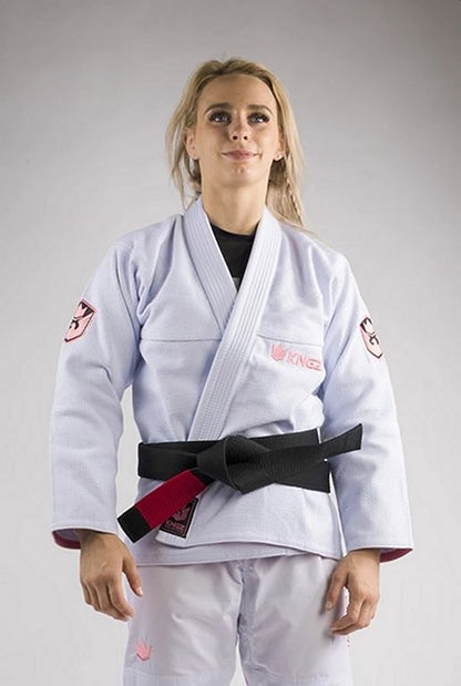 Kingz Damen BJJ Gi Balistico 3.0, weiss