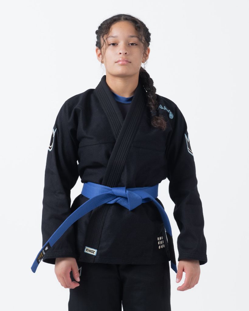 Kingz Damen BJJ Gi Nano 3.0, schwarz
