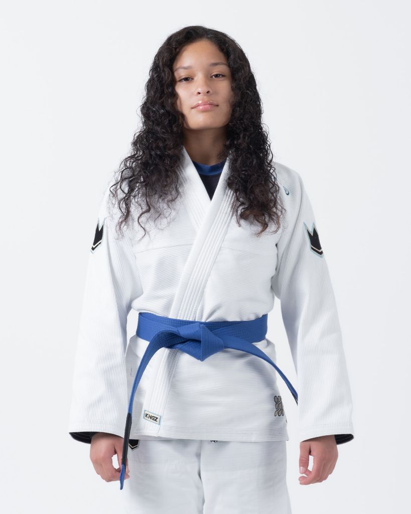 Kingz Damen BJJ Gi Nano 3.0, weiss