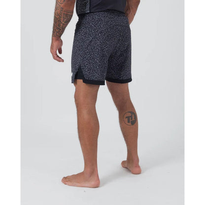 Kingz Fight Shorts Hybrid, schwarz-weiss