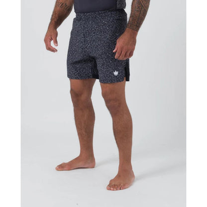 Kingz Fight Shorts Hybrid, schwarz-weiss