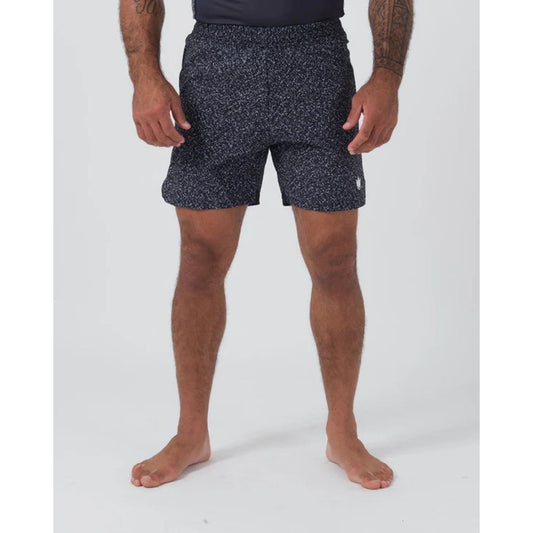 Kingz Fight Shorts Hybrid, schwarz-weiss