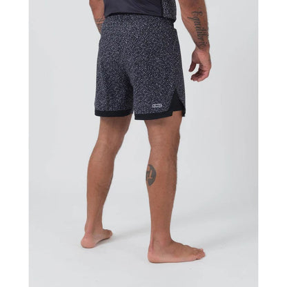 Kingz Fight Shorts Hybrid, schwarz-weiss